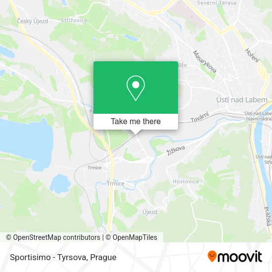 Карта Sportisimo - Tyrsova