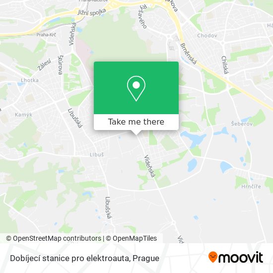 Dobíjecí stanice pro elektroauta map