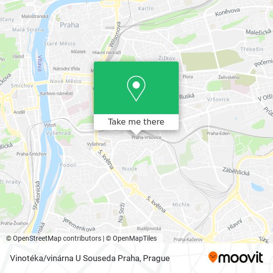 Карта Vinotéka / vinárna U Souseda Praha