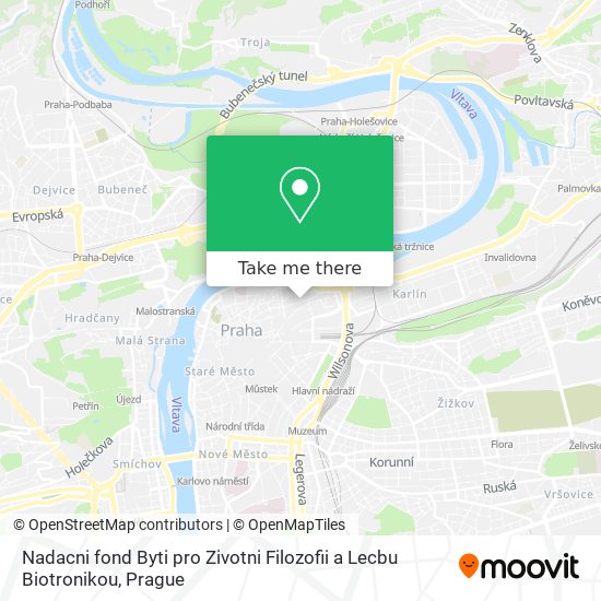 Nadacni fond Byti pro Zivotni Filozofii a Lecbu Biotronikou map