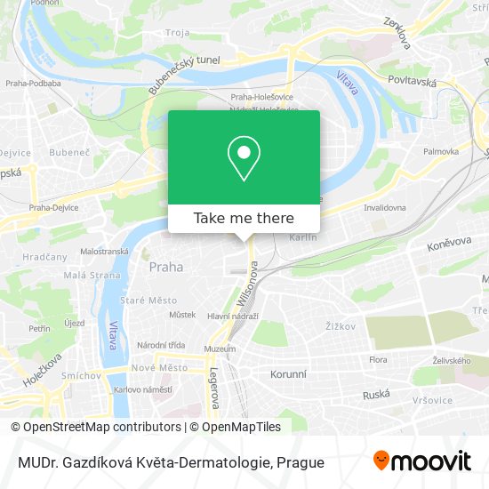 MUDr. Gazdíková Květa-Dermatologie map