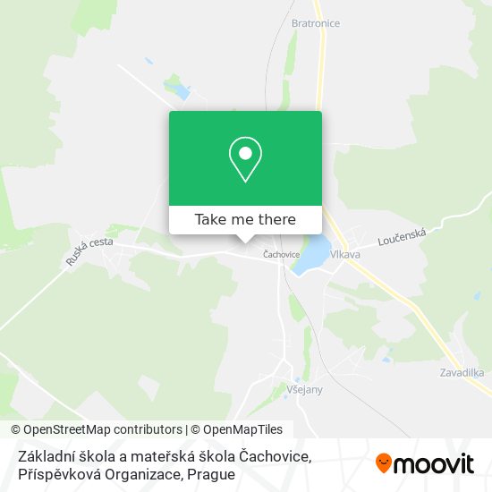 Základní škola a mateřská škola Čachovice, Příspěvková Organizace map