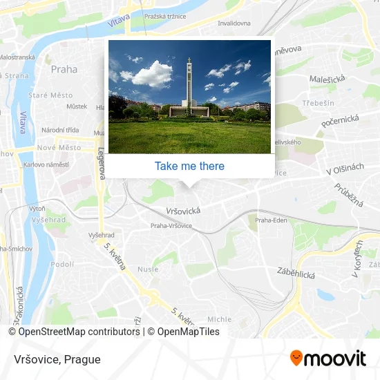 Карта Vršovice