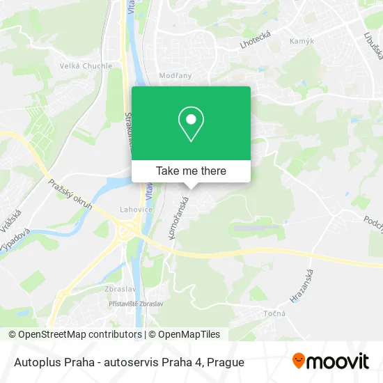 Карта Autoplus Praha - autoservis Praha 4