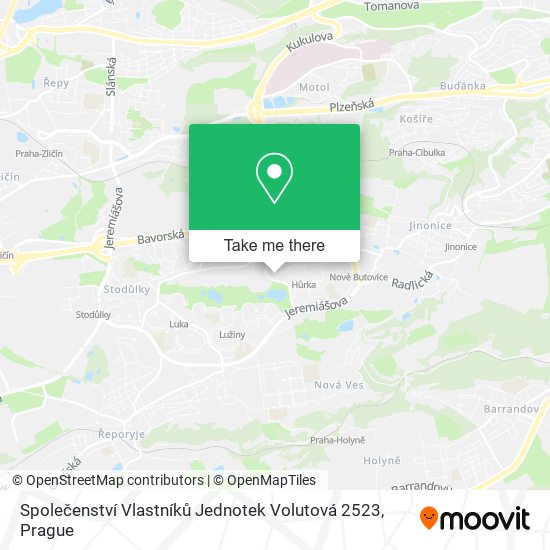 Společenství Vlastníků Jednotek Volutová 2523 map