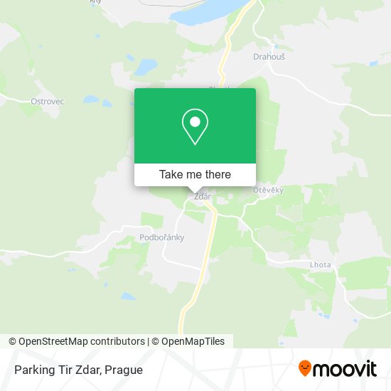 Parking Tir Zdar map