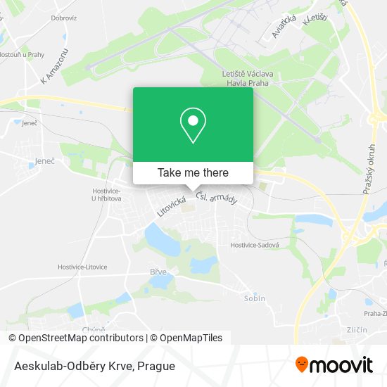 Aeskulab-Odběry Krve map