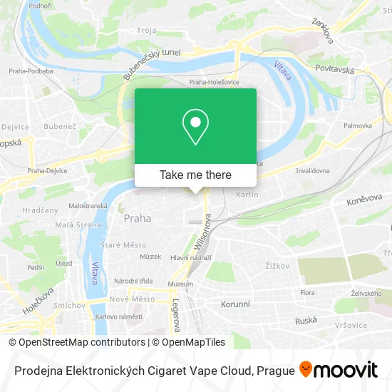 Карта Prodejna Elektronických Cigaret Vape Cloud