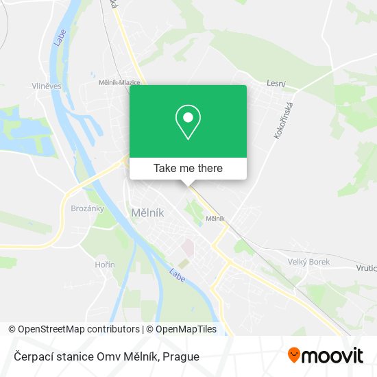 Карта Čerpací stanice Omv Mělník
