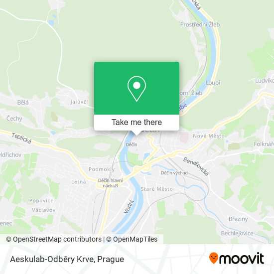 Aeskulab-Odběry Krve map