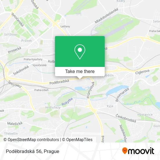 Карта Poděbradská 56