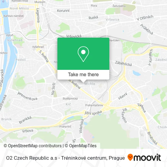 O2 Czech Republic a.s - Tréninkové centrum map