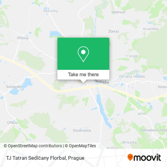 TJ Tatran Sedlčany Florbal map