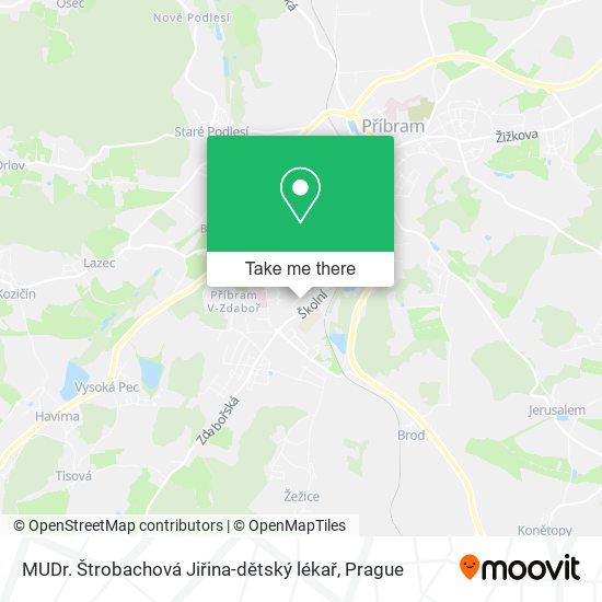 MUDr. Štrobachová Jiřina-dětský lékař map