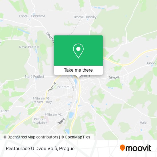 Restaurace U Dvou Volů map