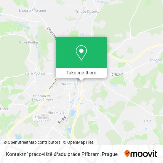 Kontaktní pracoviště úřadu práce Příbram map