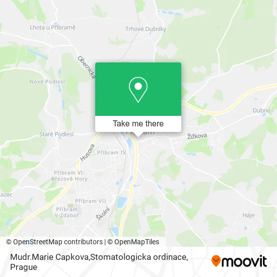 Карта Mudr.Marie Capkova,Stomatologicka ordinace