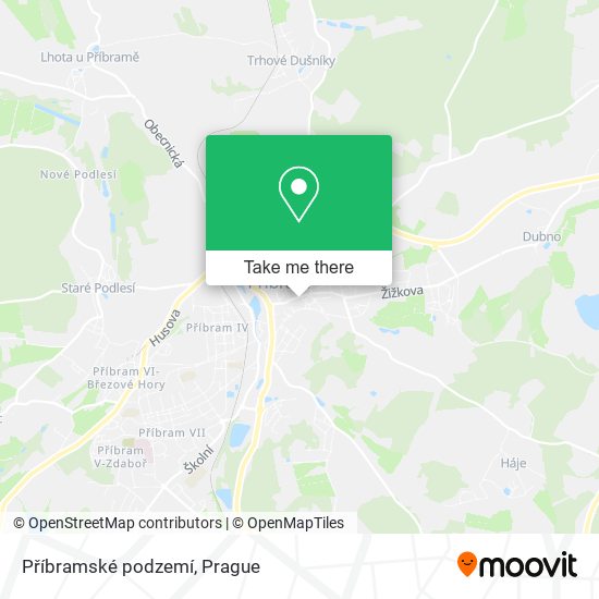 Příbramské podzemí map