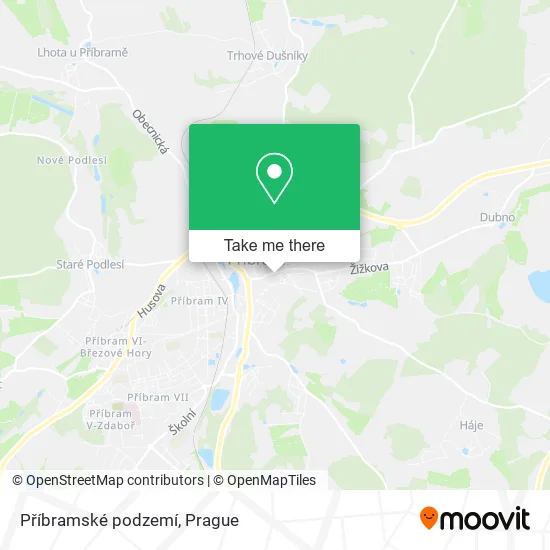 Карта Příbramské podzemí