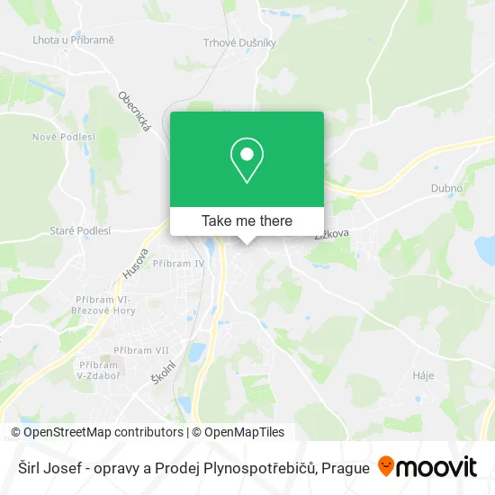 Карта Širl Josef - opravy a Prodej Plynospotřebičů