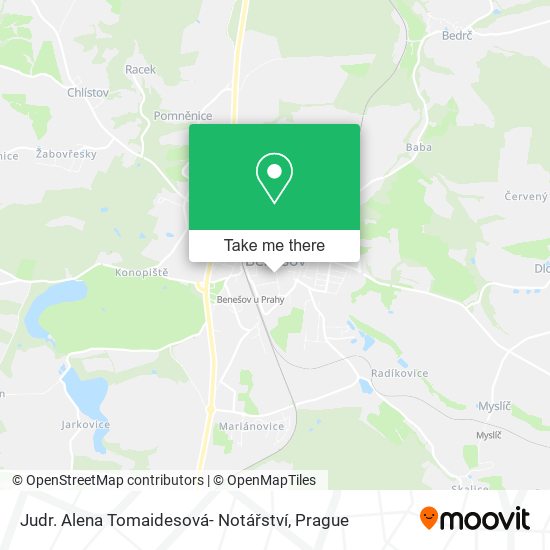 Judr. Alena Tomaidesová- Notářství map