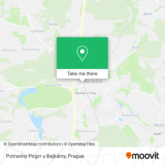 Карта Potraviny Pogrr u Bejkárny