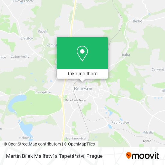 Martin Bílek Malířství a Tapetářství map