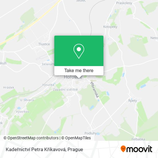 Kadeřnictví Petra Křikavová map