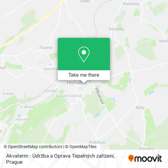 Карта Akvaterm - Údržba a Oprava Tepelných zařízení