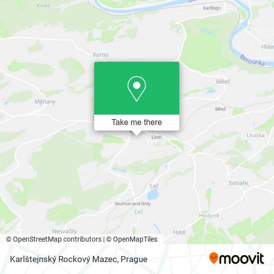 Karlštejnský Rockový Mazec map