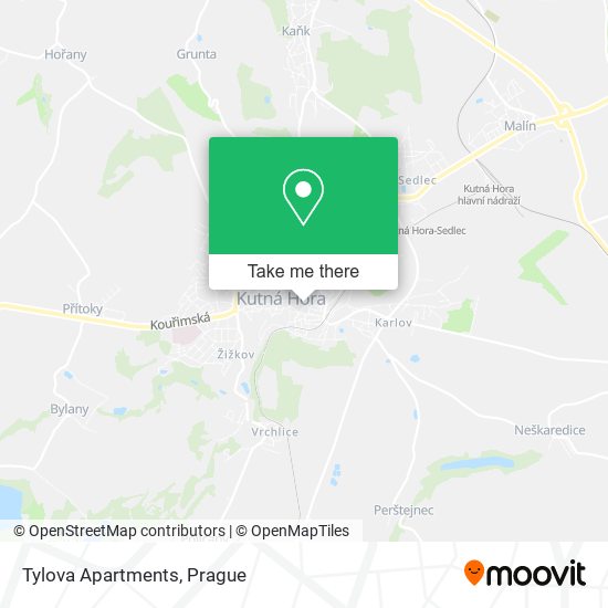 Tylova Apartments map