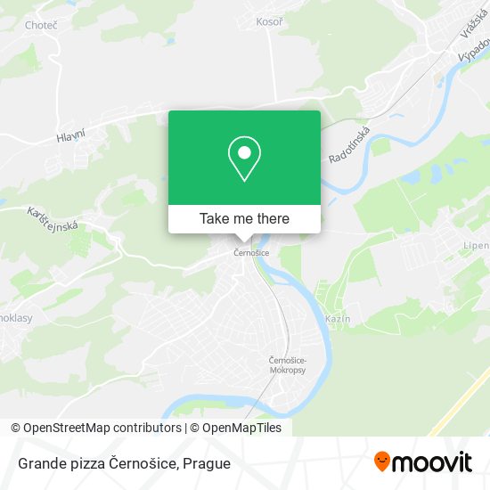 Grande pizza Černošice map