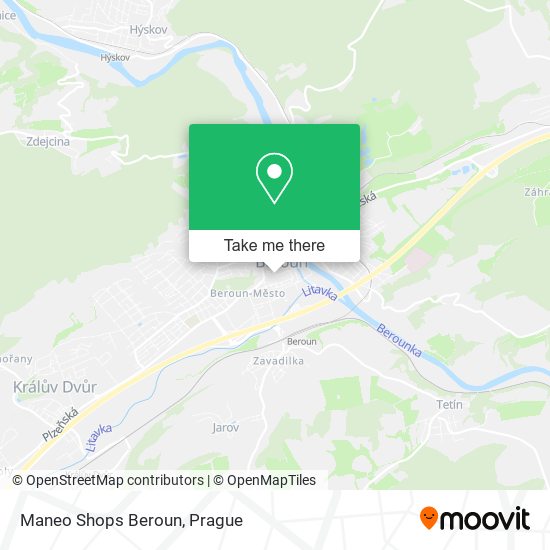 Maneo Shops Beroun map