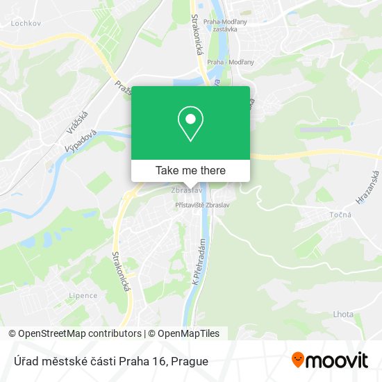 Úřad městské části Praha 16 map