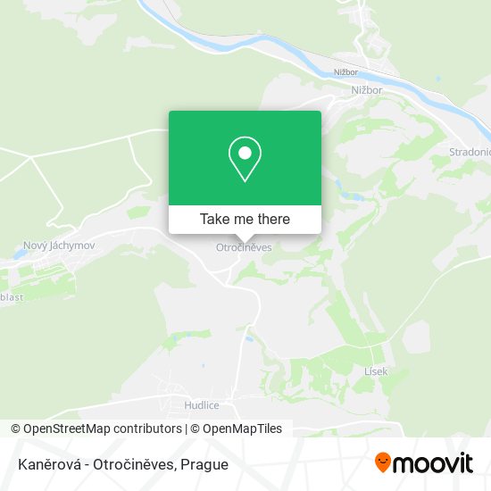 Kaněrová - Otročiněves map