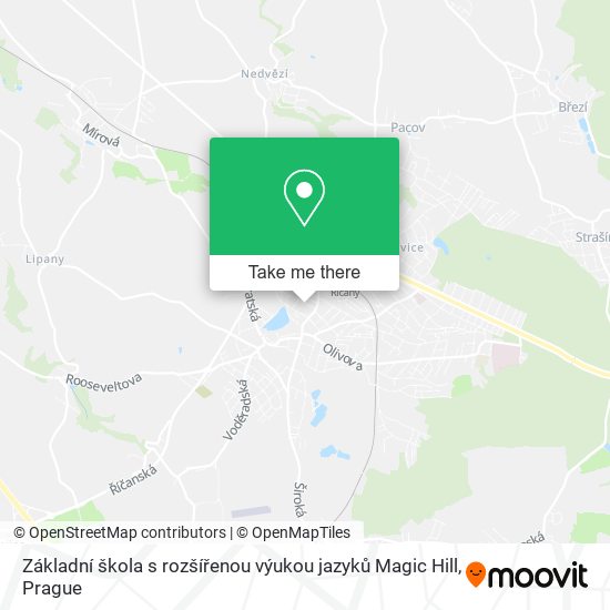 Základní škola s rozšířenou výukou jazyků Magic Hill map