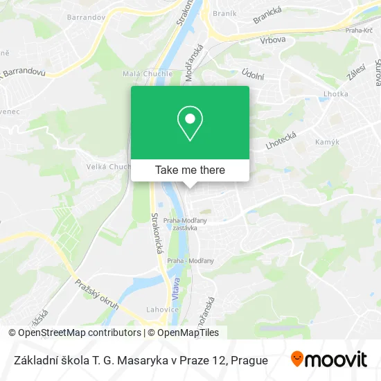 Карта Základní škola T. G. Masaryka v Praze 12