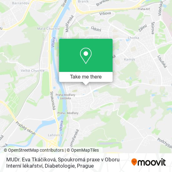 Карта MUDr. Eva Tkáčiková, Spoukromá praxe v Oboru Interní lékařství, Diabetologie