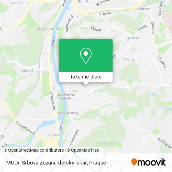 Карта MUDr. Srbová Zuzana-dětský lékař