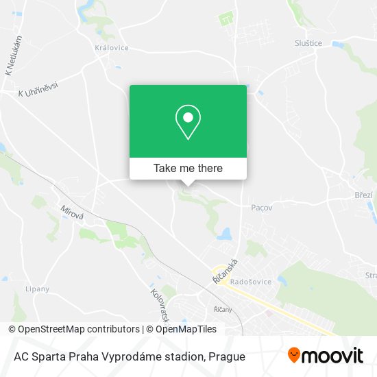 AC Sparta Praha Vyprodáme stadion map