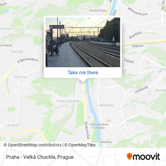 Praha - Velká Chuchle map