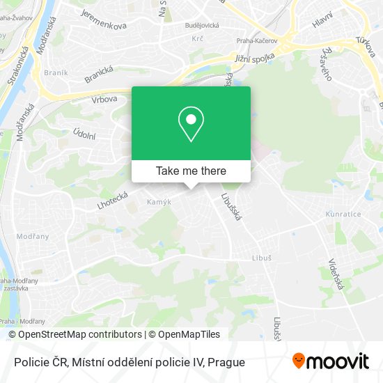 Policie ČR, Místní oddělení policie IV map