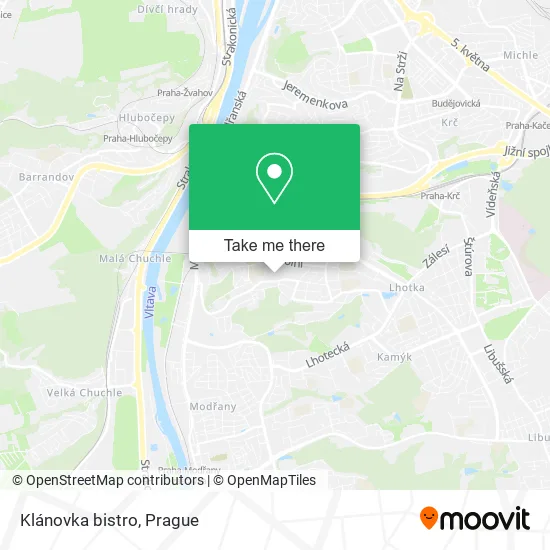 Карта Klánovka bistro