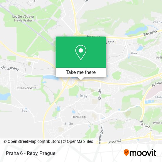 Карта Praha 6 - Repy