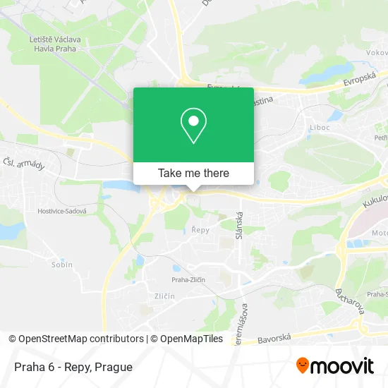 Карта Praha 6 - Repy