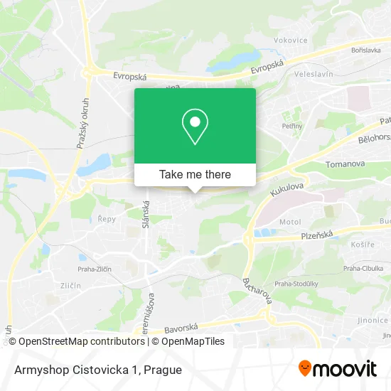 Карта Armyshop Cistovicka 1