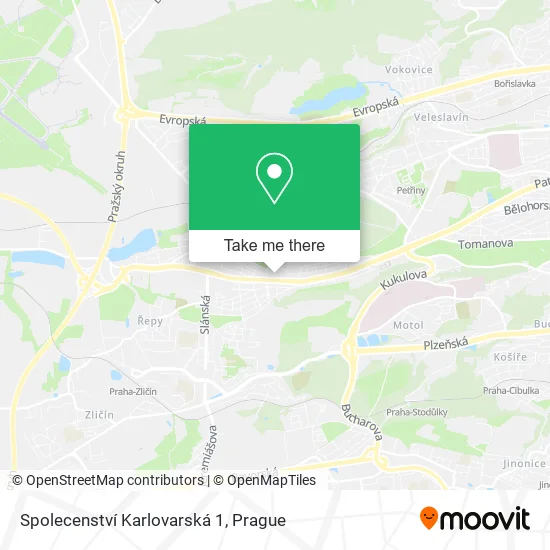 Карта Spolecenství Karlovarská 1