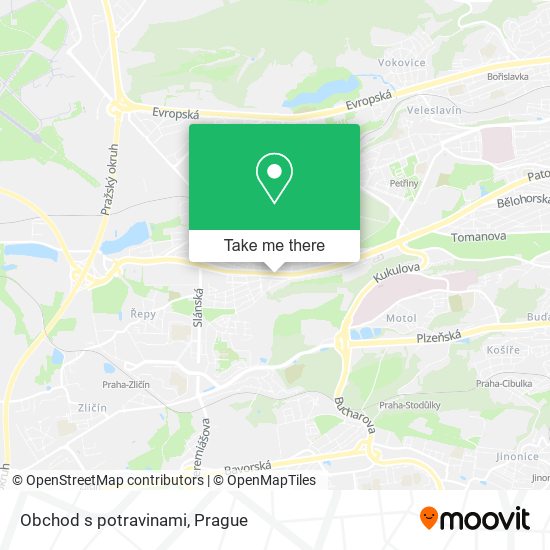 Obchod s potravinami map