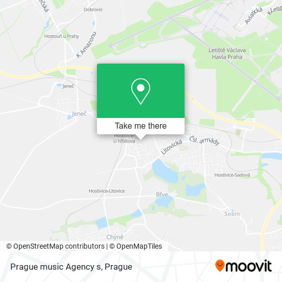 Prague music Agency s map