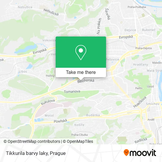 Карта Tikkurila barvy laky